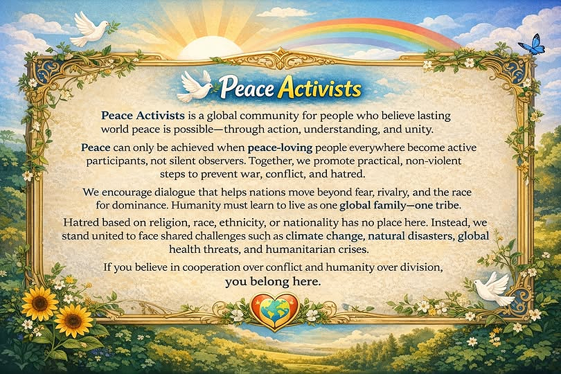 Peace Activists Welcome